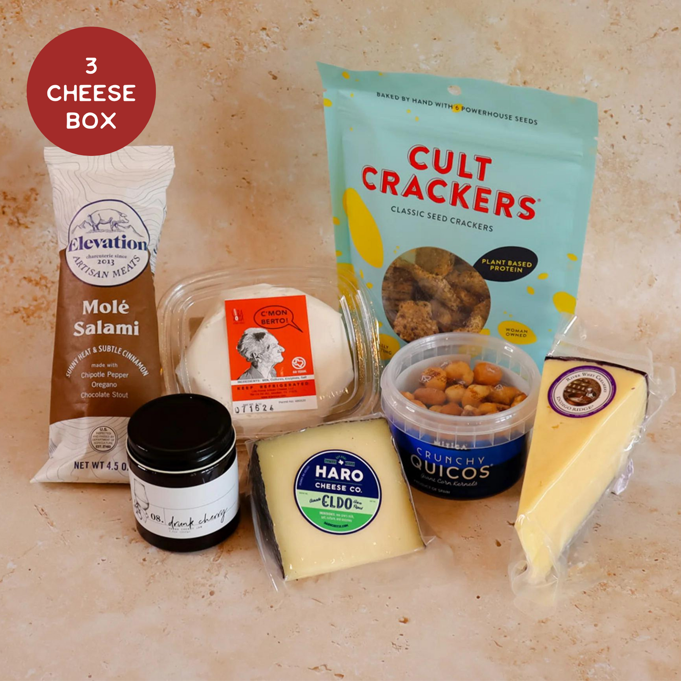 3 Cheese Gift Box in packaging