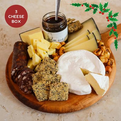 Image includes 3 Texas Cheeses and pairings for the holiday