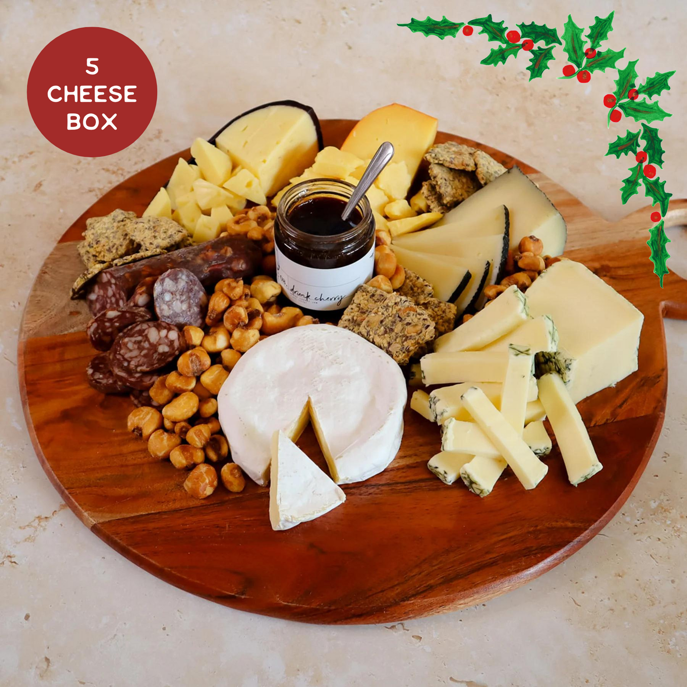 Image includes 5 Texas Cheeses and pairings for the holiday