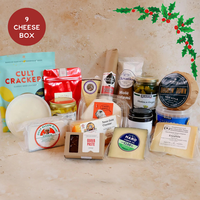 Image includes 9 Texas Cheeses and pairings for the holiday