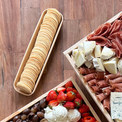 Cracker tray for charcuterie board