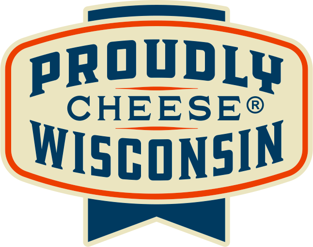 logo of Proudly Wisconsin cheese.